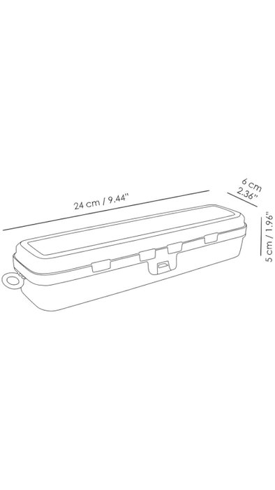 Hermia Organizador de Maquillaje Transparente de Plástico con Compartimentos, 7 x 24 x 4.5 cm